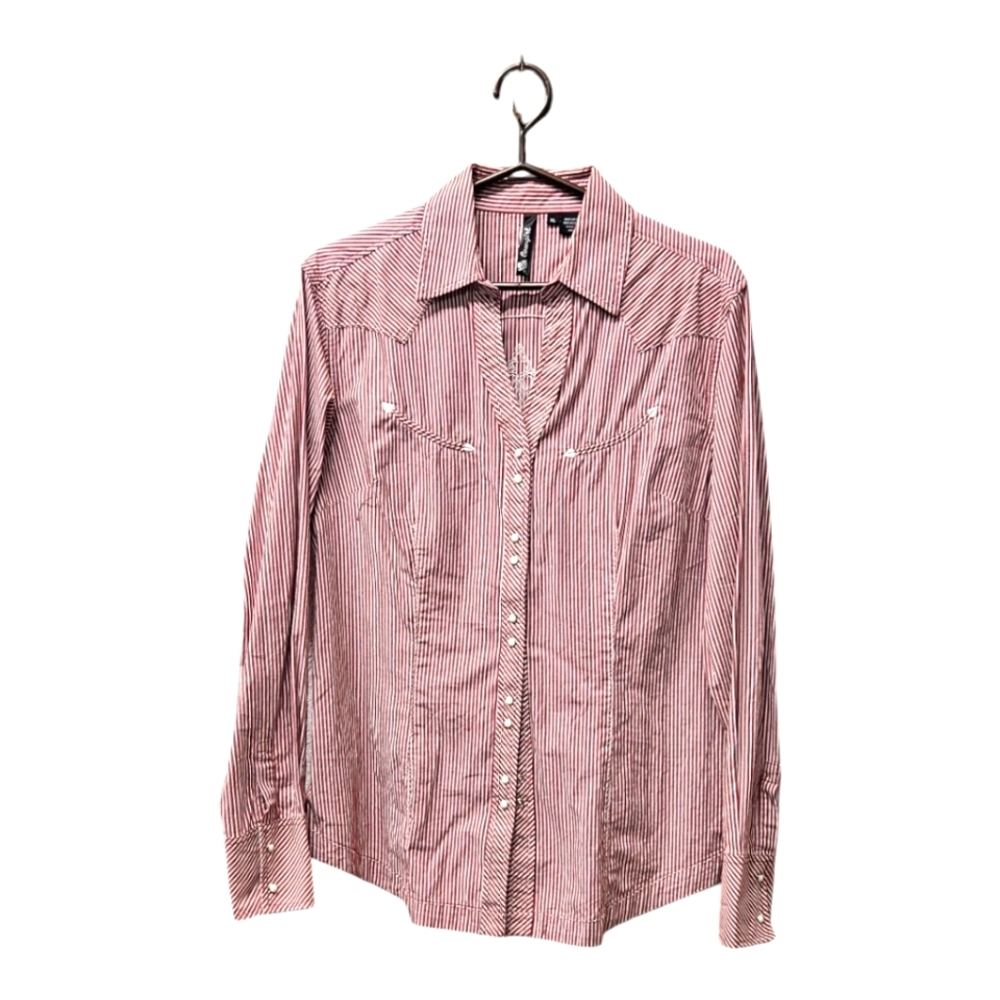 Cowgirl Long Sleeve Shirt w/ Embroidered Cross at the back ,Size XL